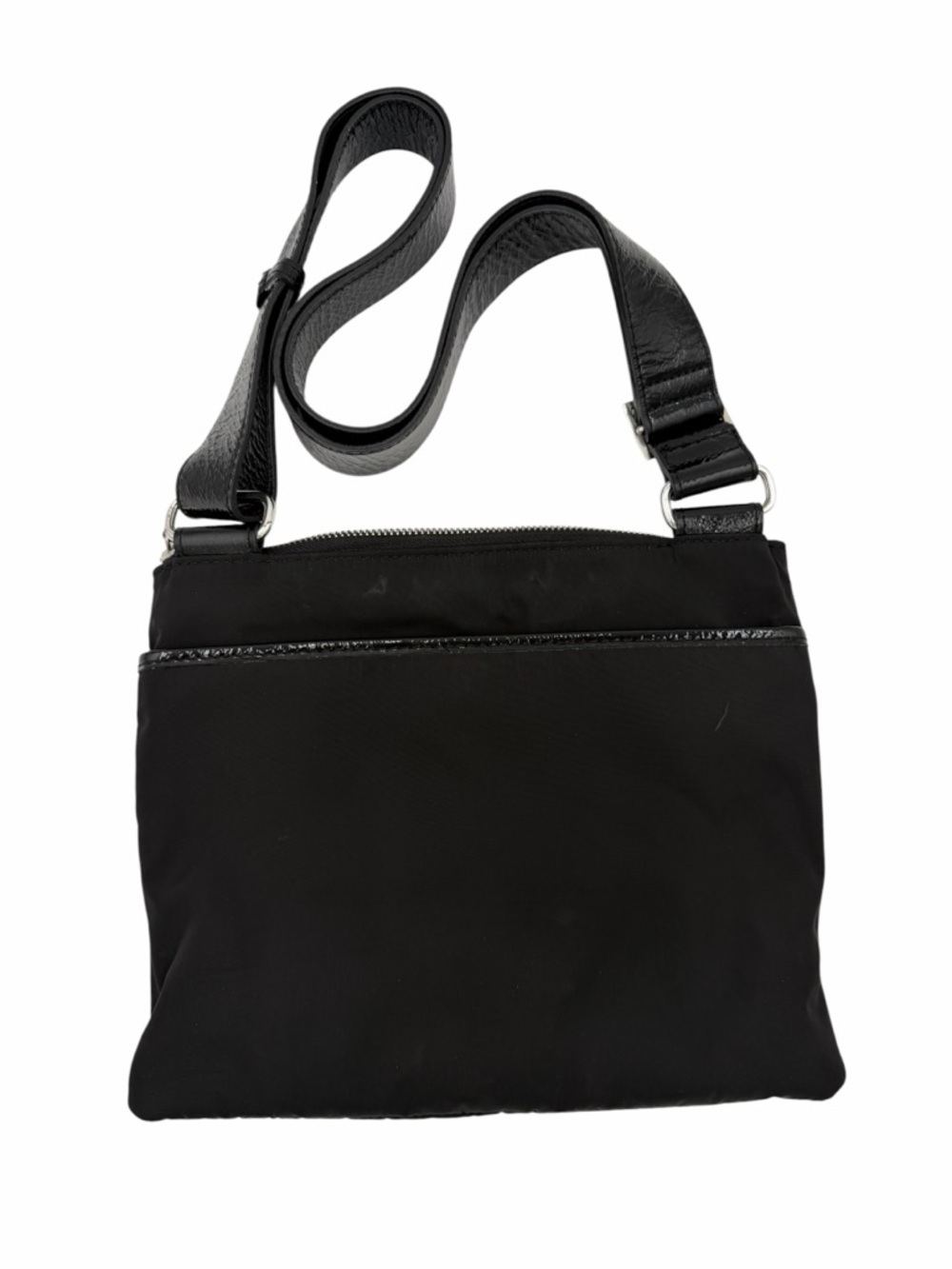 Brighton Twister GoGo Black Nylon & Croc Pattern Crossbody - Picture 2 of 9